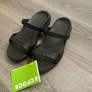 CROCS Black Comfort Slides